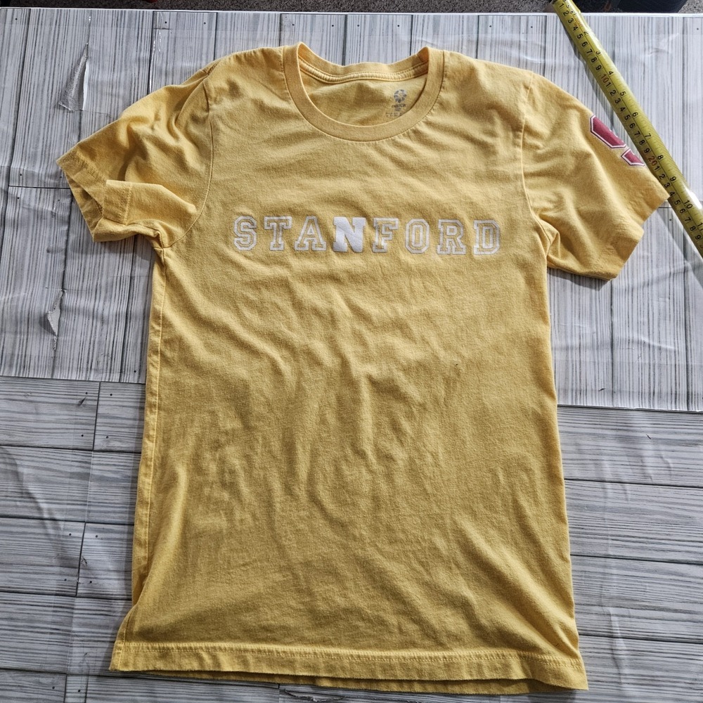 Stanford Cardinal Shirt Unsex Small Yellow NCAA‎ College Graphic Tee